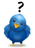 Puzzled Twitter mascot bird